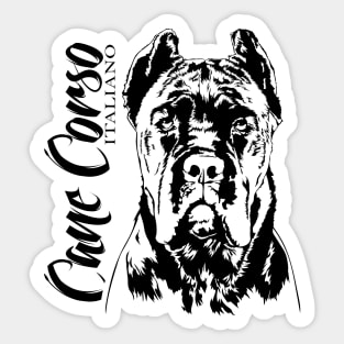 Cane Corso Italiano dog portrait dog mom Sticker